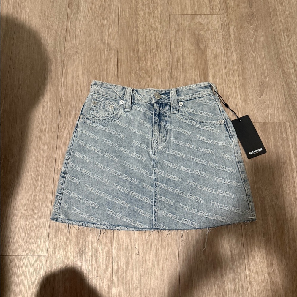 True Religion Blue A-line Mini Skirt